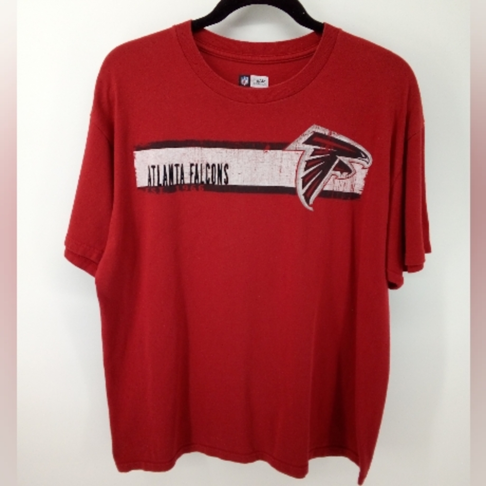 NFL Team Atlanta Falcons Red Sports Tee T-Shirt L Football